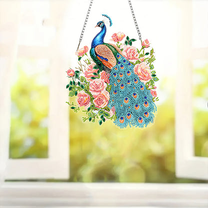Acrylic Diamond Painting Hanging Pendant Rhinestone Diamond Art Window Pendants