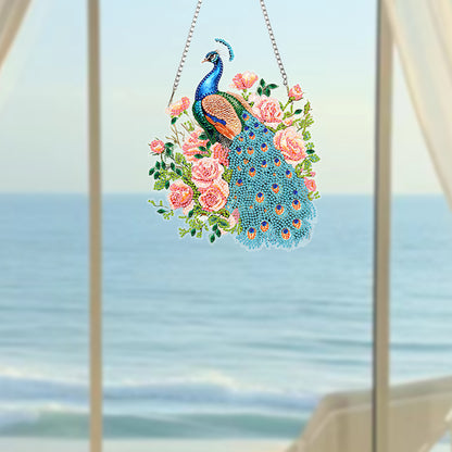 Acrylic Diamond Painting Hanging Pendant Rhinestone Diamond Art Window Pendants