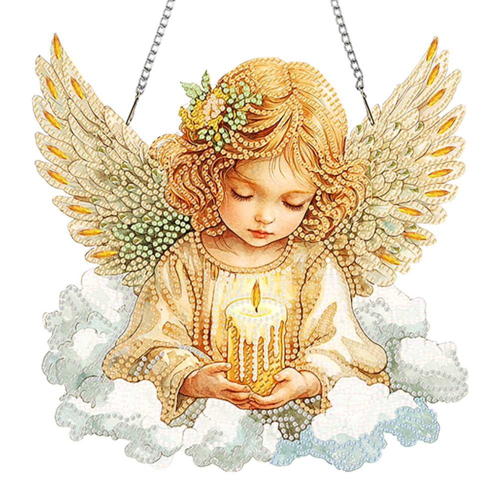 Acrylic Diamond Painting Hanging Pendant Rhinestone Diamond Art Window Pendants