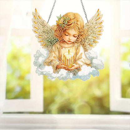 Acrylic Diamond Painting Hanging Pendant Rhinestone Diamond Art Window Pendants