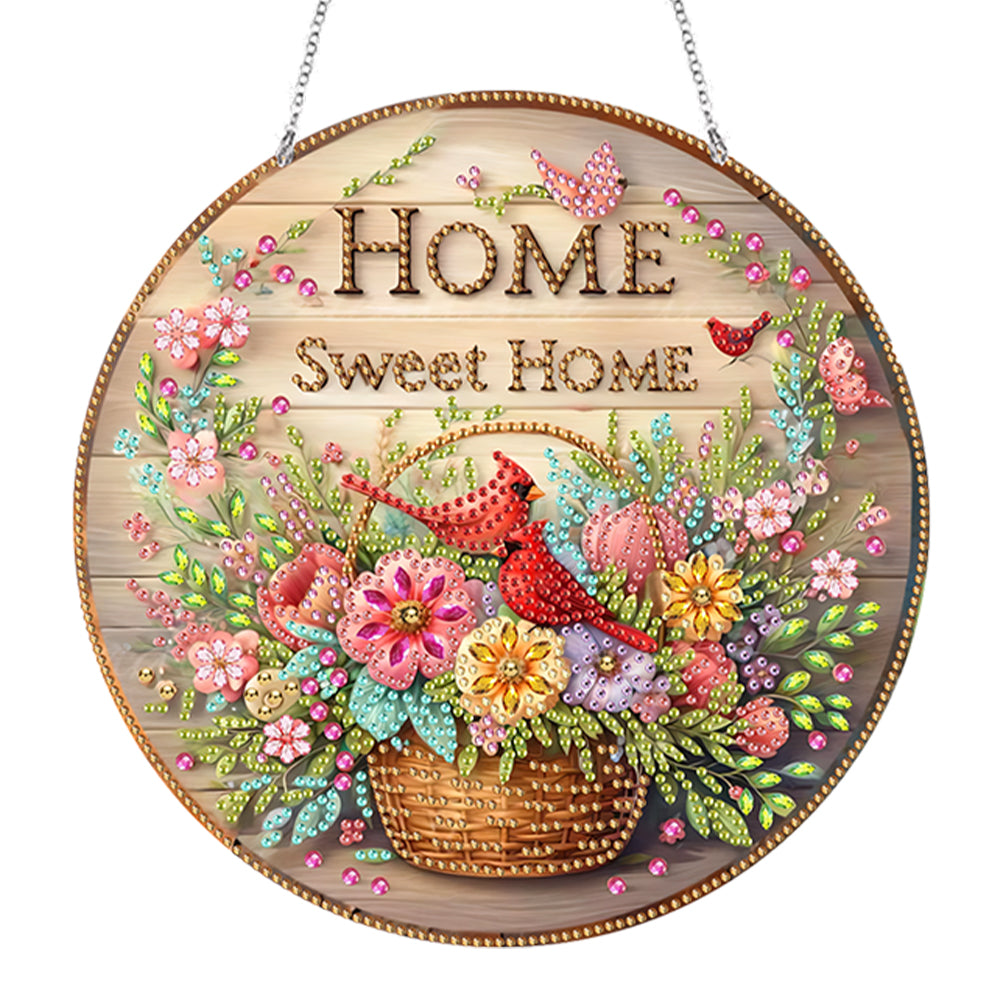 Acrylic Diamond Painting Hanging Pendant Rhinestone Diamond Art Window Pendants