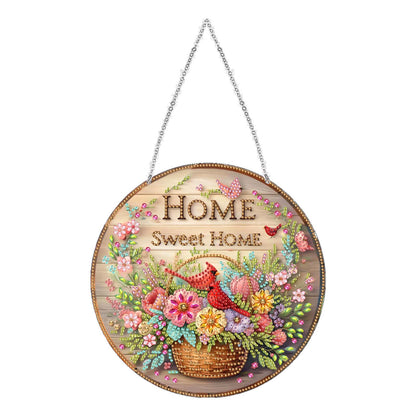 Acrylic Diamond Painting Hanging Pendant Rhinestone Diamond Art Window Pendants