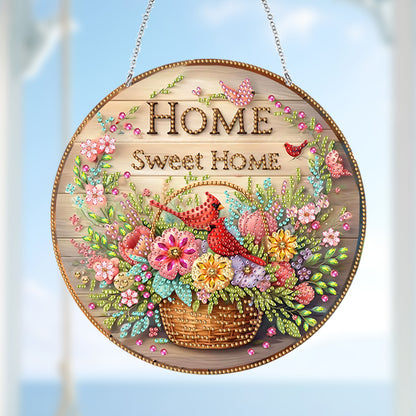 Acrylic Diamond Painting Hanging Pendant Rhinestone Diamond Art Window Pendants