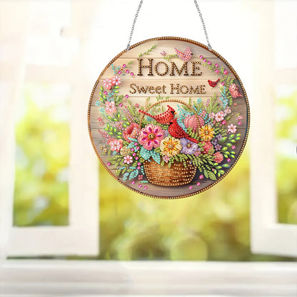 Acrylic Diamond Painting Hanging Pendant Rhinestone Diamond Art Window Pendants