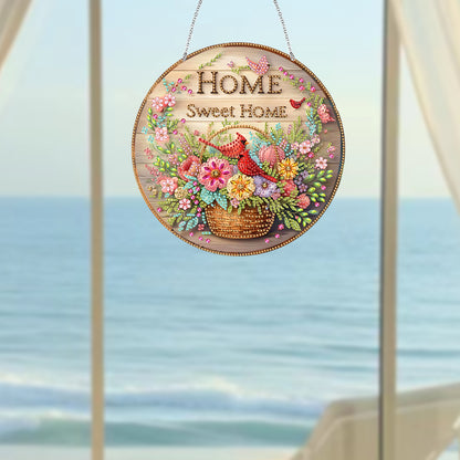 Acrylic Diamond Painting Hanging Pendant Rhinestone Diamond Art Window Pendants
