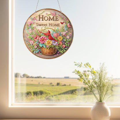 Acrylic Diamond Painting Hanging Pendant Rhinestone Diamond Art Window Pendants