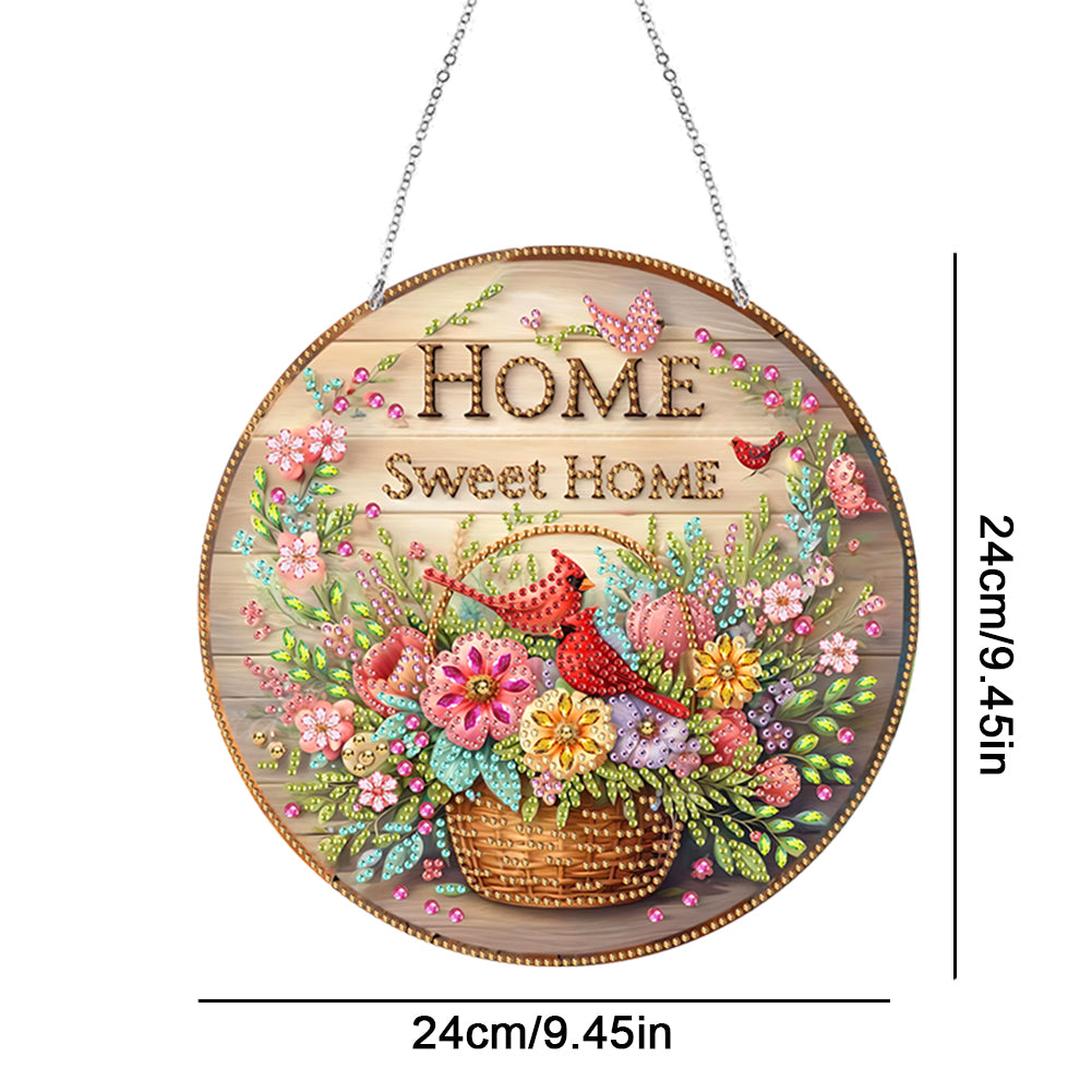 Acrylic Diamond Painting Hanging Pendant Rhinestone Diamond Art Window Pendants