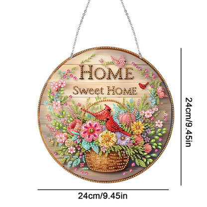 Acrylic Diamond Painting Hanging Pendant Rhinestone Diamond Art Window Pendants