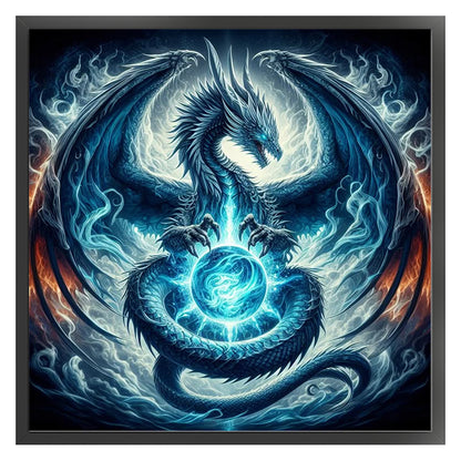 Halloween Black Dragon - 11CT Stamped Cross Stitch 40*40CM