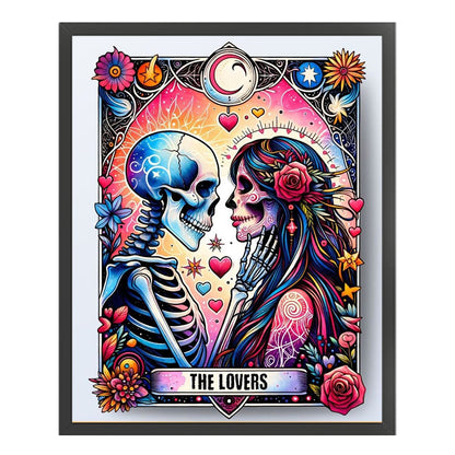 Halloween Skull Girl - 11CT Stamped Cross Stitch 40*50CM