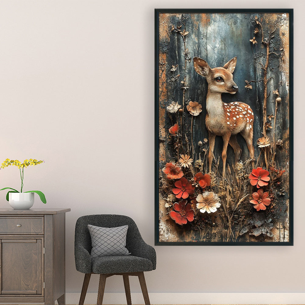 Sika Deer - 11CT Stamped Cross Stitch 40*70CM