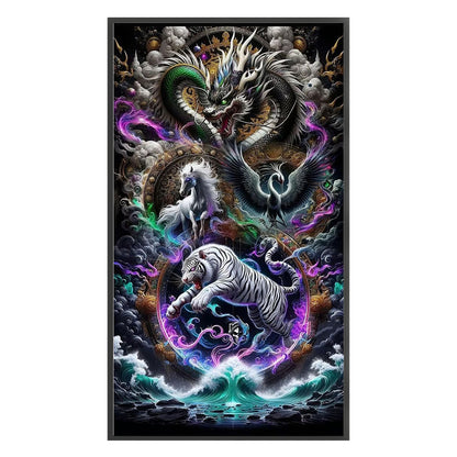 Animal Family - 11CT Stamped Cross Stitch 40*70CM