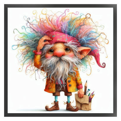 Colorful Gnome - 11CT Stamped Cross Stitch 40*40CM