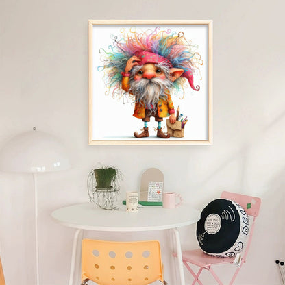 Colorful Gnome - 11CT Stamped Cross Stitch 40*40CM