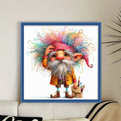 Colorful Gnome - 11CT Stamped Cross Stitch 40*40CM