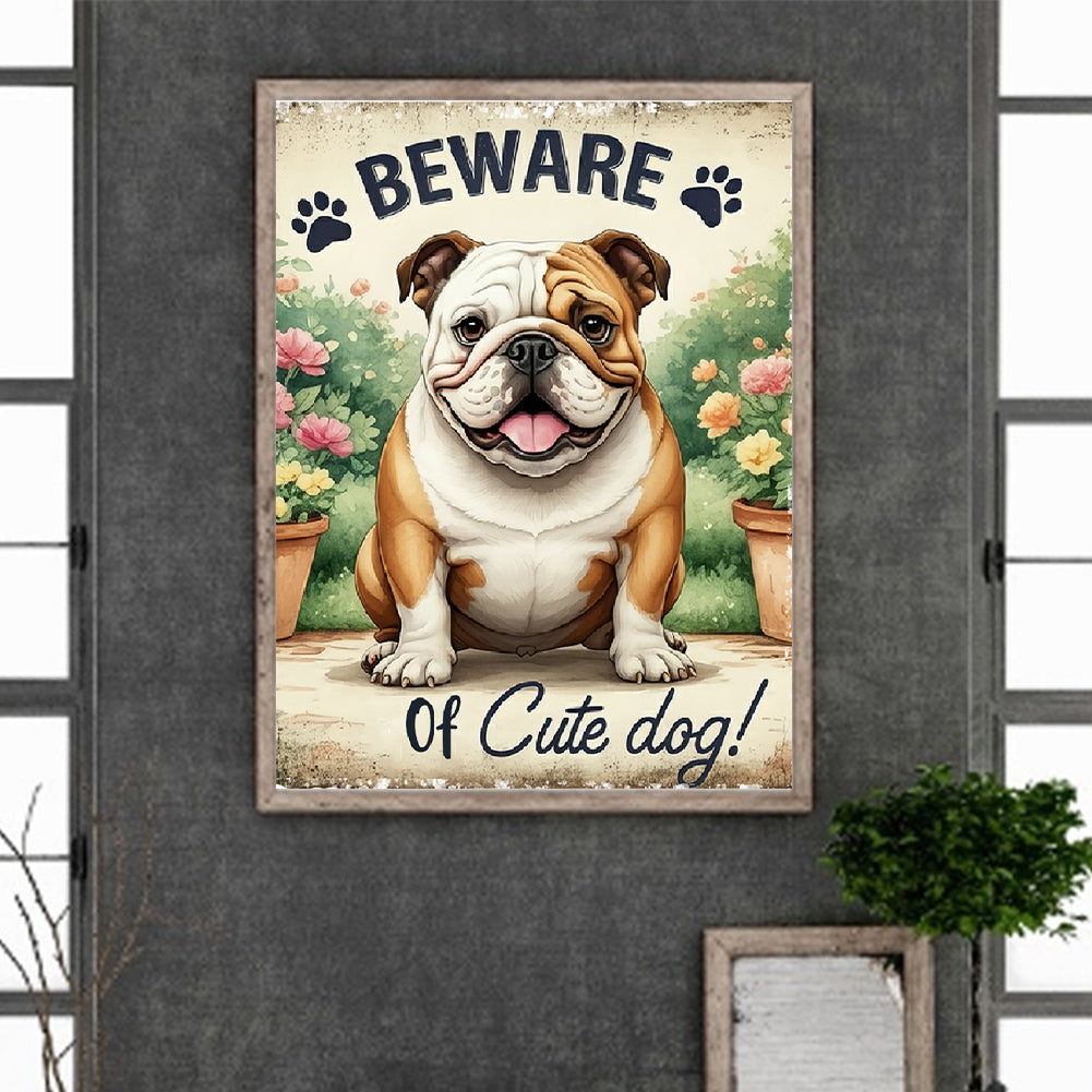 Pug - Full Round Drill Diamond Painting 30*40CM