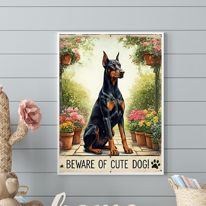 Doberman - Full Round Drill Diamond Painting 30*40CM