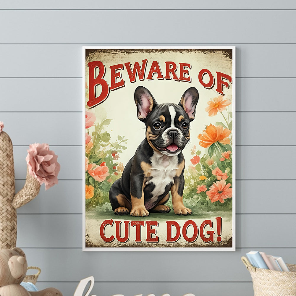 French Bulldog - Full Round Drill Diamond Painting 30*40CM