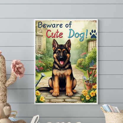 German Shepherd - Full Round Drill Diamond Painting 30*40CM