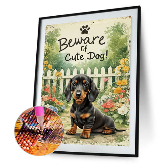 Dachshund - Full Round Drill Diamond Painting 30*40CM
