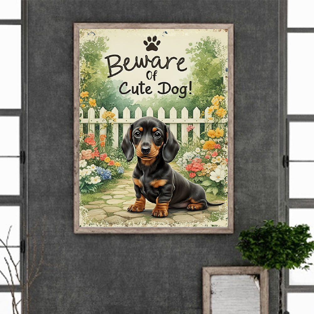 Dachshund - Full Round Drill Diamond Painting 30*40CM