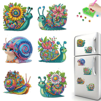 6Pcs Diamond Painting Refrigerator Magnets Diamond Art Kits for Adults Beginners