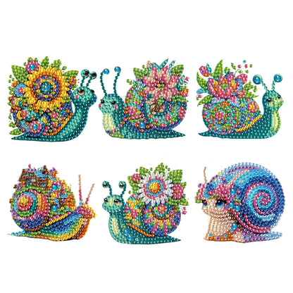 6Pcs Diamond Painting Refrigerator Magnets Diamond Art Kits for Adults Beginners