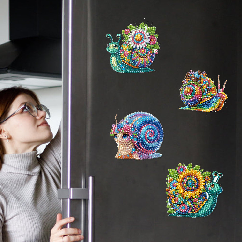 6Pcs Diamond Painting Refrigerator Magnets Diamond Art Kits for Adults Beginners