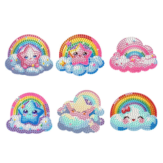 6Pcs Diamond Painting Refrigerator Magnets Diamond Art Kits for Adults Beginners