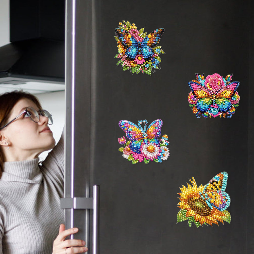 6Pcs Diamond Painting Refrigerator Magnets Diamond Art Kits for Adults Beginners