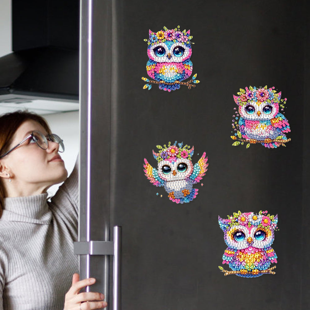 6Pcs Diamond Painting Refrigerator Magnets Diamond Art Kits for Adults Beginners