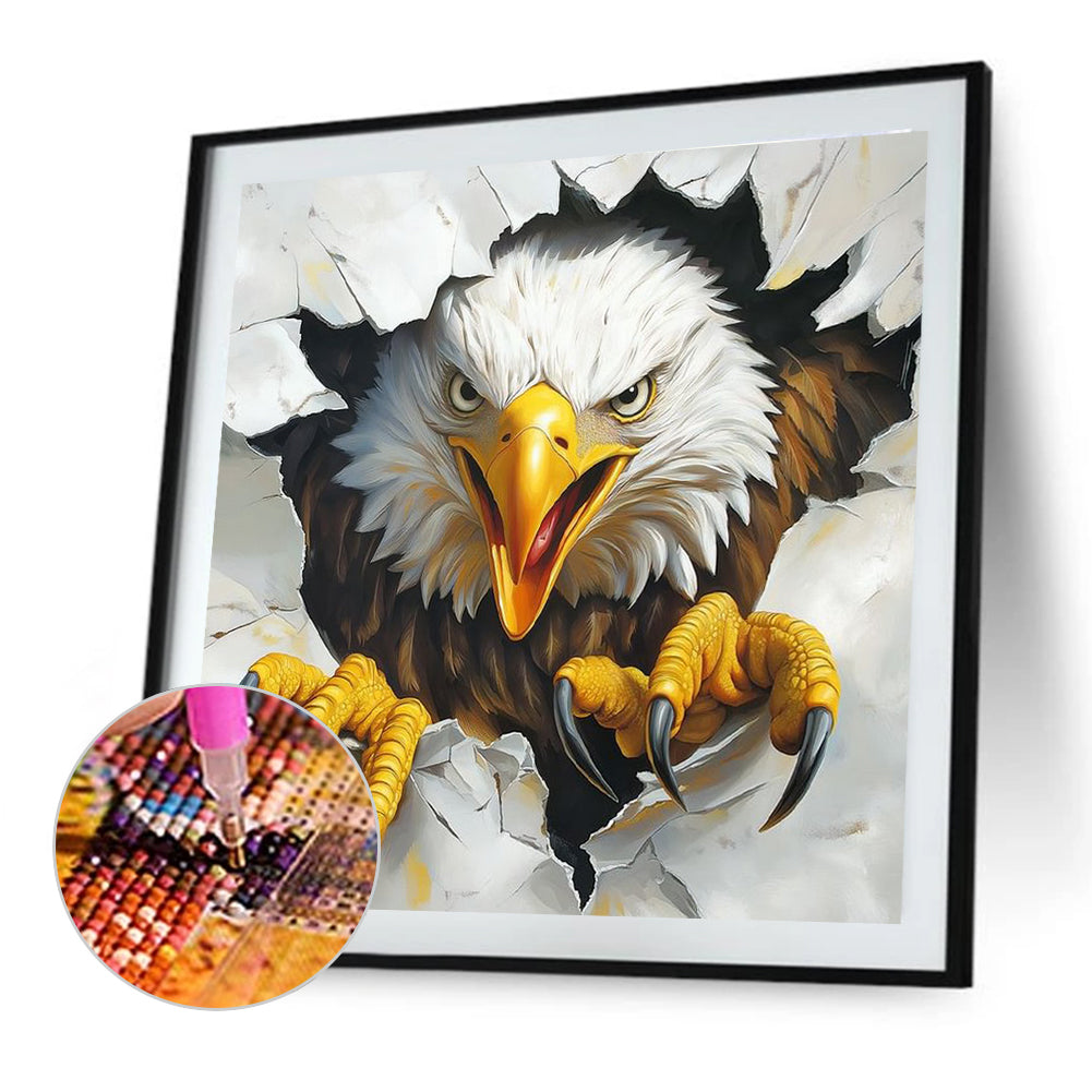 Eagle Breaking Through The Wall - Full Round Drill Diamond Painting 40*40CM