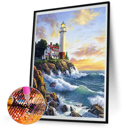 Lighthouse - Full Square Drill Diamond Painting 50*60CM