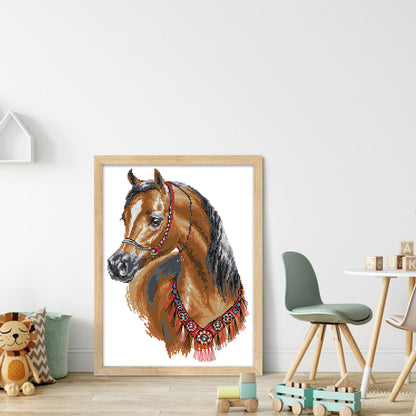 Arabian Horse - 14CT Stamped Cross Stitch 32*43CM(Joy Sunday)