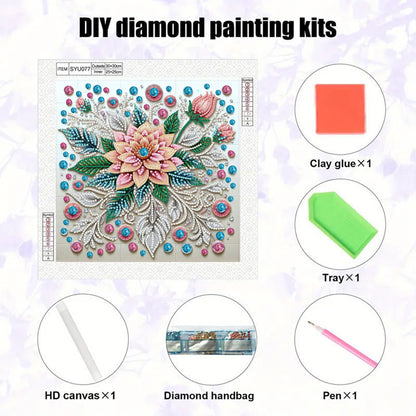 Gem Flower - Special Shaped Drill Diamond Painting 30*30CM