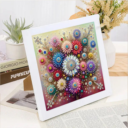 Gem Flower - Special Shaped Drill Diamond Painting 30*30CM