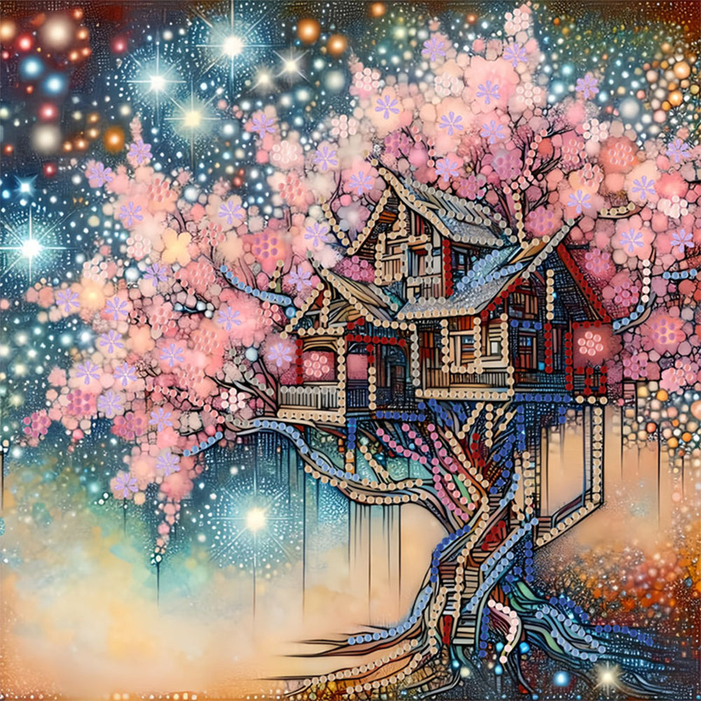 Tree Of Life House - Special Shaped Drill Diamond Painting 30*30CM