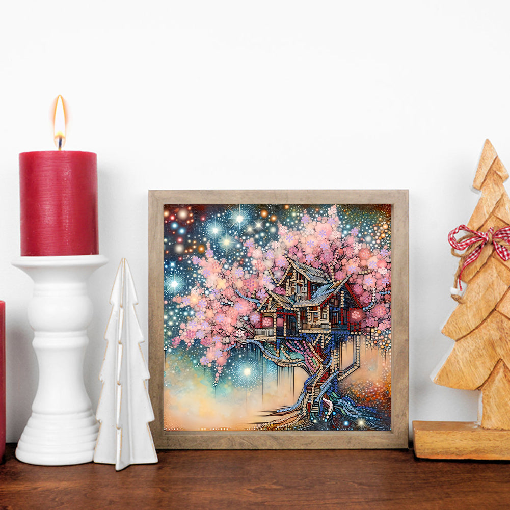 Tree Of Life House - Special Shaped Drill Diamond Painting 30*30CM