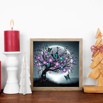 Butterfly Tree - Special Shaped Drill Diamond Painting 30*30CM