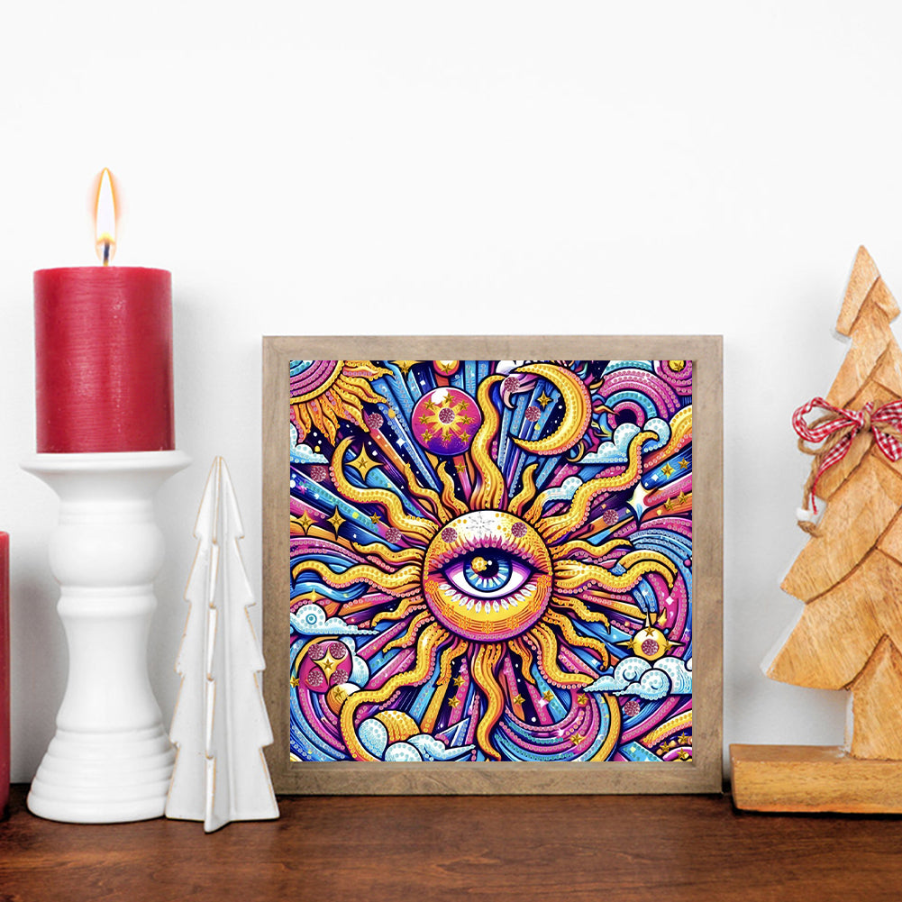 Sun Eyes - Special Shaped Drill Diamond Painting 30*30CM