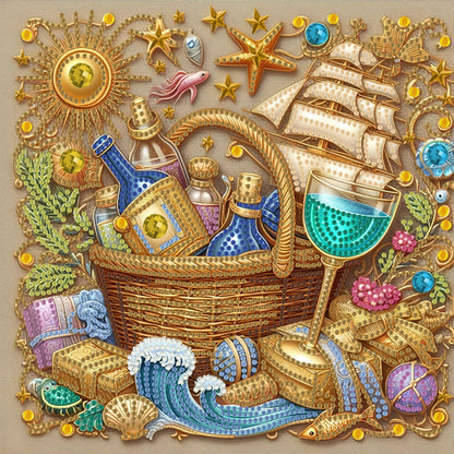 Sailboat Gemstone - Special Shaped Drill Diamond Painting 30*30CM