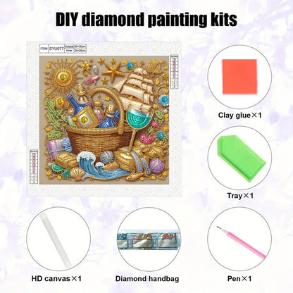 Sailboat Gemstone - Special Shaped Drill Diamond Painting 30*30CM