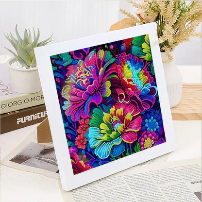 Rainbow Flower - Special Shaped Drill Diamond Painting 30*30CM