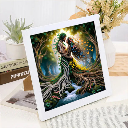 Tree Root Man And Woman - Special Shaped Drill Diamond Painting 30*30CM