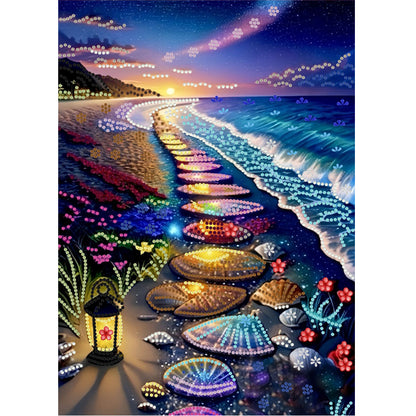 Beach Shell Stone - Special Shaped Drill Diamond Painting 30*40CM
