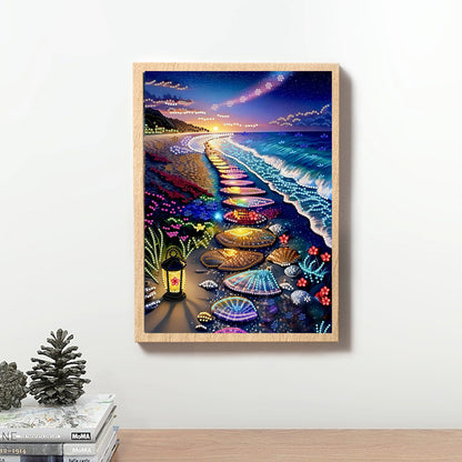 Beach Shell Stone - Special Shaped Drill Diamond Painting 30*40CM