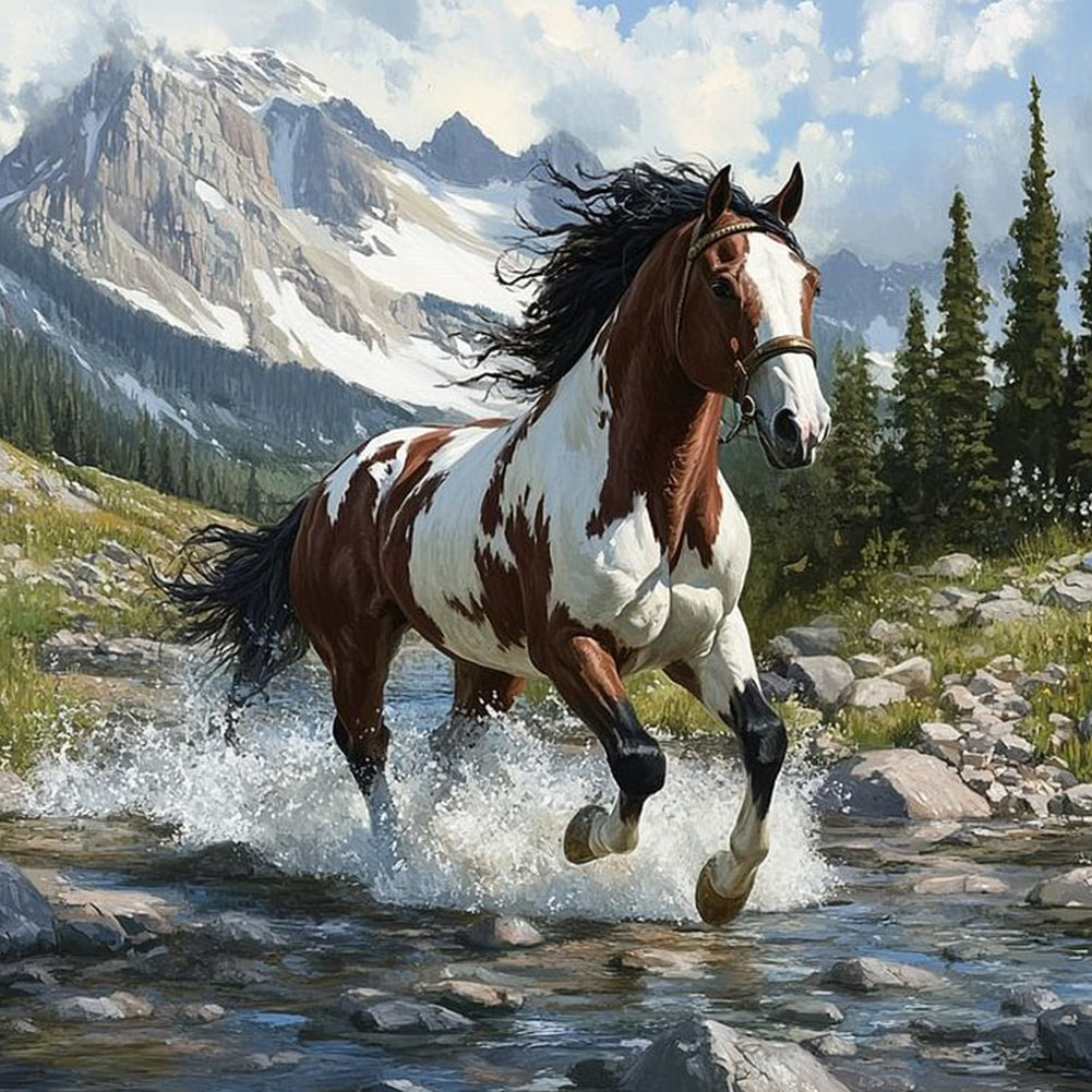 Horse - Full Round Drill Diamond Painting 40*40CM