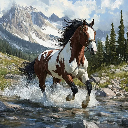 Horse - Full Round Drill Diamond Painting 40*40CM