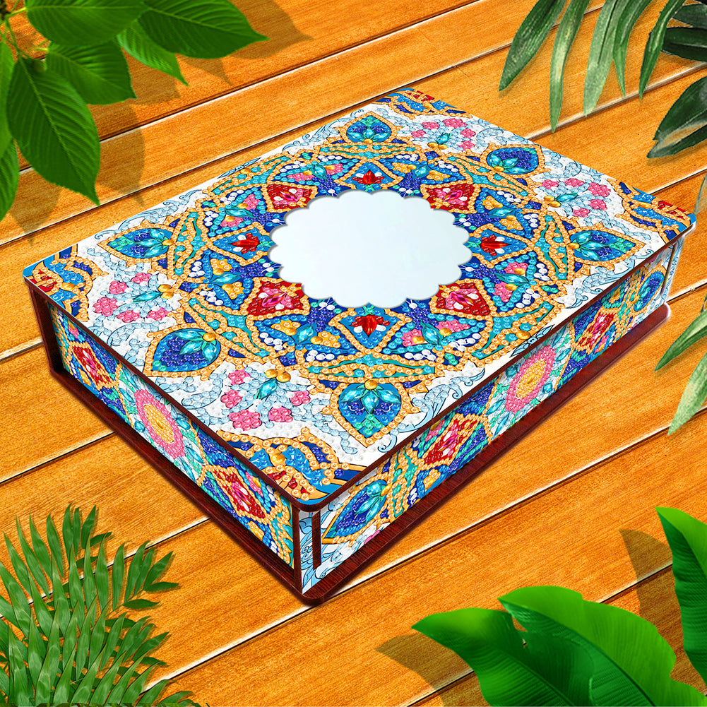 Diamond Painting Storage Box DIY 5D Diamond Painting Jewelry Box for Women Girls
