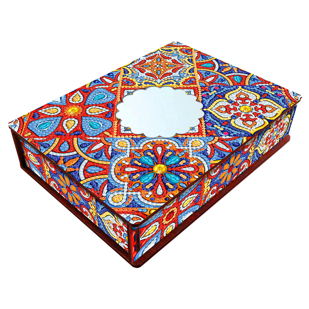 Diamond Painting Storage Box DIY 5D Diamond Painting Jewelry Box for Women Girls